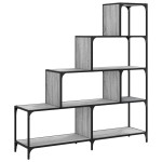 vidaXL Bibliotecă cu 4 niveluri gri sonoma 139x33,5x149 cm lemn vidaXL Bibliotecă cu 4 niveluri gri sonoma 139x33,5x149 cm lemn