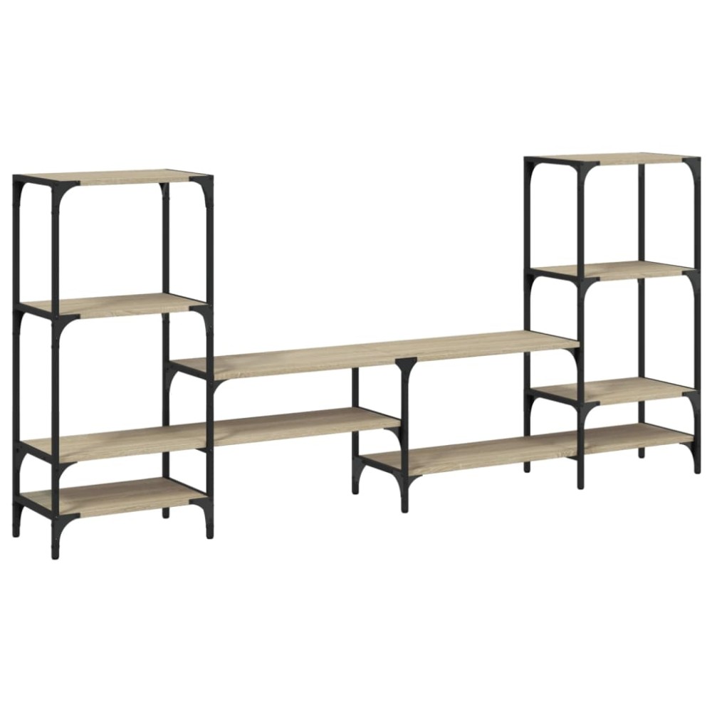 vidaXL Comodă TV, stejar sonoma, 206,5x28,5x95 cm, lemn compozit