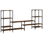 vidaXL Dulap TV, stejar fumuriu, 206,5x28,5x95 cm, lemn prelucrat