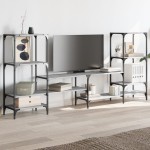 vidaXL Comodă TV, gri sonoma, 206,5x28,5x95 cm, lemn compozit vidaXL Comodă TV, gri sonoma, 206,5x28,5x95 cm, lemn compozit