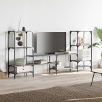 vidaXL Comodă TV, gri sonoma, 206,5x28,5x95 cm, lemn compozit vidaXL Comodă TV, gri sonoma, 206,5x28,5x95 cm, lemn compozit