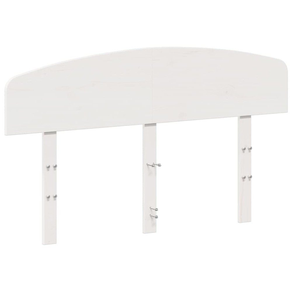 vidaXL Tăblie de pat, alb, 120 cm, lemn masiv de pin