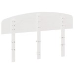 vidaXL Tăblie de pat, alb, 120 cm, lemn masiv de pin