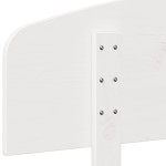vidaXL Tăblie de pat, alb, 120 cm, lemn masiv de pin