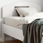 vidaXL Tăblie de pat, alb, 90 cm, lemn masiv de pin vidaXL Tăblie de pat, alb, 90 cm, lemn masiv de pin