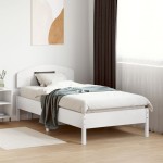 vidaXL Tăblie de pat, alb, 90 cm, lemn masiv de pin vidaXL Tăblie de pat, alb, 90 cm, lemn masiv de pin