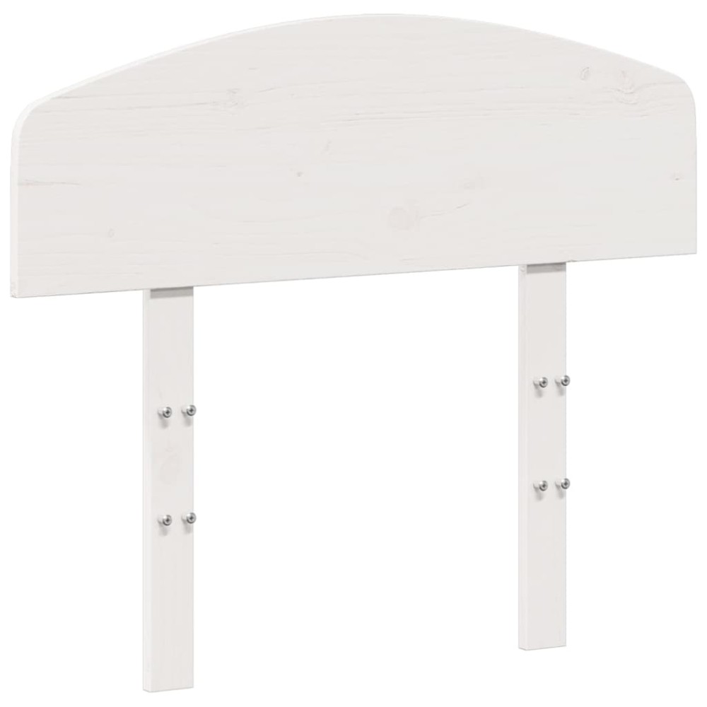 vidaXL Tăblie de pat, alb, 75 cm, lemn masiv de pin