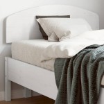 vidaXL Tăblie de pat, alb, 75 cm, lemn masiv de pin vidaXL Tăblie de pat, alb, 75 cm, lemn masiv de pin