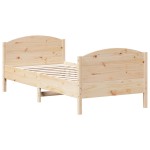 vidaXL Cadru de pat fără saltea, 75x190 cm, lemn masiv de pin