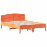 vidaXL Cadru de pat fără saltea, maro ceruit 140x200 cm lemn masiv pin vidaXL Cadru de pat fără saltea, maro ceruit 140x200 cm lemn masiv pin