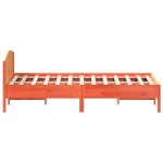 vidaXL Cadru de pat fără saltea, maro ceruit 140x200 cm lemn masiv pin vidaXL Cadru de pat fără saltea, maro ceruit 140x200 cm lemn masiv pin