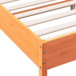 vidaXL Cadru de pat fără saltea, maro ceruit 140x200 cm lemn masiv pin vidaXL Cadru de pat fără saltea, maro ceruit 140x200 cm lemn masiv pin