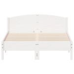 vidaXL Cadru de pat fără saltea, alb, 140x190 cm, lemn masiv de pin vidaXL Cadru de pat fără saltea, alb, 140x190 cm, lemn masiv de pin