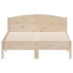 vidaXL Cadru de pat fără saltea, 135x190 cm, lemn masiv de pin