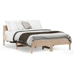 vidaXL Cadru de pat fără saltea, 120x190 cm, lemn masiv pin vidaXL Cadru de pat fără saltea, 120x190 cm, lemn masiv pin