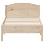 vidaXL Cadru de pat fără saltea, 75x190 cm, lemn masiv de pin
