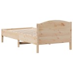 vidaXL Cadru de pat fără saltea, 75x190 cm, lemn masiv de pin