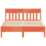 vidaXL Cadru de pat fără saltea, maro ceruit 150x200 cm lemn masiv pin vidaXL Cadru de pat fără saltea, maro ceruit 150x200 cm lemn masiv pin