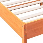 vidaXL Pat de zi fără saltea, maro ceruit, 90x200 cm, lemn masiv pin