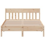 vidaXL Cadru de pat fără saltea, 135x190 cm, lemn masiv de pin