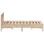 vidaXL Cadru de pat fără saltea, 135x190 cm, lemn masiv de pin