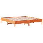 vidaXL Cadru de pat fără saltea, maro ceruit 200x200 cm lemn masiv pin
