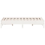 vidaXL Cadru de pat fără saltea, alb, 150x200 cm, lemn masiv pin vidaXL Cadru de pat fără saltea, alb, 150x200 cm, lemn masiv pin