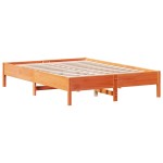 vidaXL Cadru de pat fără saltea, maro ceruit 140x200 cm lemn masiv pin vidaXL Cadru de pat fără saltea, maro ceruit 140x200 cm lemn masiv pin