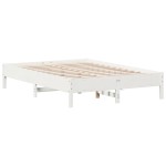 vidaXL Cadru de pat fără saltea, alb, 120x200 cm, lemn masiv pin vidaXL Cadru de pat fără saltea, alb, 120x200 cm, lemn masiv pin