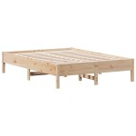 vidaXL Cadru de pat fără saltea, 140x190 cm, lemn masiv de pin