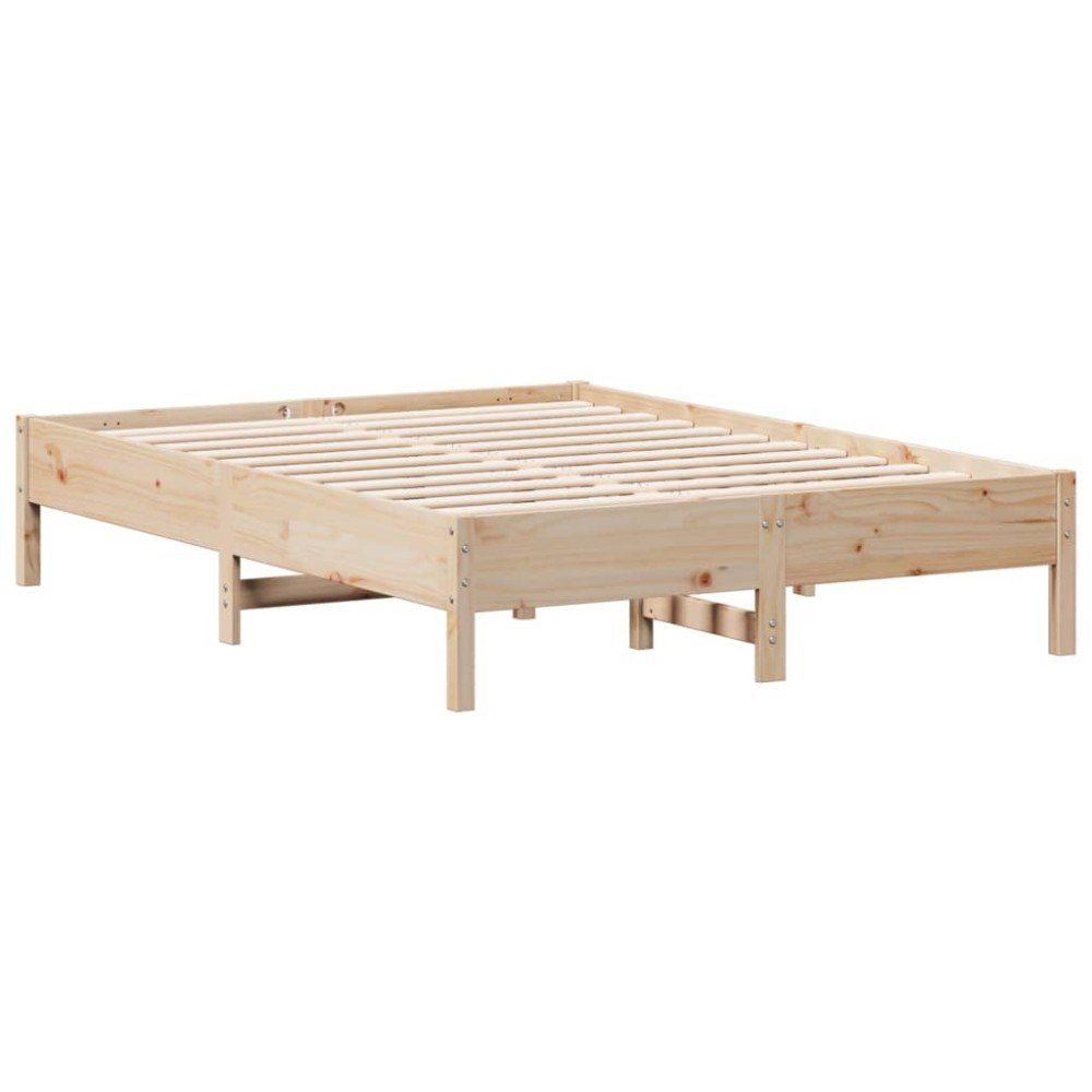 vidaXL Cadru de pat fără saltea, 120x190 cm, lemn masiv pin