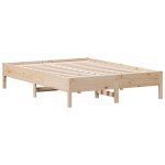 vidaXL Cadru de pat fără saltea, 120x190 cm, lemn masiv pin