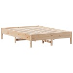 vidaXL Cadru de pat fără saltea, 120x190 cm, lemn masiv pin