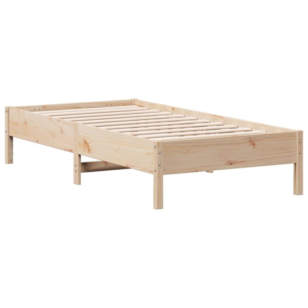 vidaXL Cadru de pat fără saltea, 75x190 cm, lemn masiv de pin