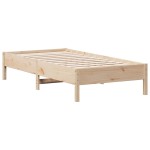 vidaXL Cadru de pat fără saltea, 75x190 cm, lemn masiv de pin