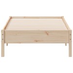 vidaXL Cadru de pat fără saltea, 75x190 cm, lemn masiv de pin