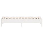 vidaXL Cadru de pat fără saltea, alb, 75x190 cm, lemn masiv de pin
