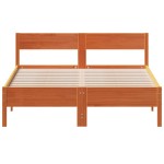 vidaXL Cadru de pat fără saltea, maro ceruit 140x200 cm lemn masiv pin vidaXL Cadru de pat fără saltea, maro ceruit 140x200 cm lemn masiv pin