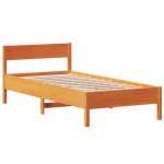 vidaXL Pat de zi fără saltea, maro ceruit, 90x200 cm, lemn masiv pin vidaXL Pat de zi fără saltea, maro ceruit, 90x200 cm, lemn masiv pin