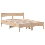 vidaXL Cadru de pat fără saltea, 140x190 cm, lemn masiv de pin