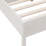 vidaXL Cadru de pat fără saltea, alb, 140x190 cm, lemn masiv de pin vidaXL Cadru de pat fără saltea, alb, 140x190 cm, lemn masiv de pin