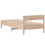 vidaXL Cadru de pat fără saltea, 75x190 cm, lemn masiv de pin