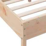 vidaXL Cadru de pat fără saltea, 75x190 cm, lemn masiv de pin