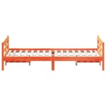 vidaXL Cadru de pat fără saltea, maro ceruit 140x200 cm lemn masiv pin vidaXL Cadru de pat fără saltea, maro ceruit 140x200 cm lemn masiv pin