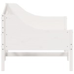 vidaXL Pat de zi fără saltea, alb, 80x200 cm, lemn masiv pin vidaXL Pat de zi fără saltea, alb, 80x200 cm, lemn masiv pin