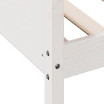 vidaXL Pat de zi fără saltea, alb, 80x200 cm, lemn masiv pin vidaXL Pat de zi fără saltea, alb, 80x200 cm, lemn masiv pin