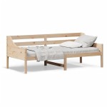 vidaXL Pat de zi fără saltea 100x200 cm din lemn masiv de pin