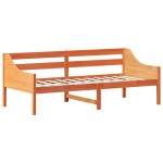 vidaXL Pat de zi fără saltea ceară maro 100x200 cm lemn masiv de pin
