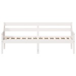 vidaXL Pat de zi fără saltea, alb, 90x190 cm, lemn masiv pin vidaXL Pat de zi fără saltea, alb, 90x190 cm, lemn masiv pin