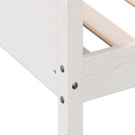 vidaXL Pat de zi fără saltea, alb, 90x190 cm, lemn masiv pin vidaXL Pat de zi fără saltea, alb, 90x190 cm, lemn masiv pin